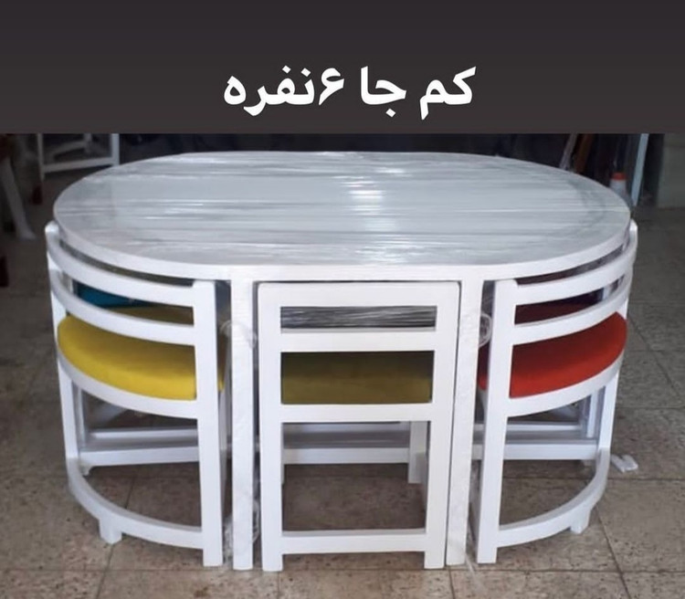 ست میز نهار خوری 6 نفره مدل کم جا
