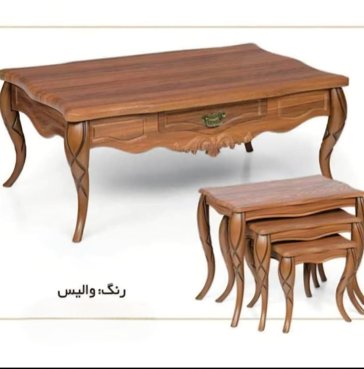 جلو مبلی و سه عدد عسلی مدل پیچک کشودار